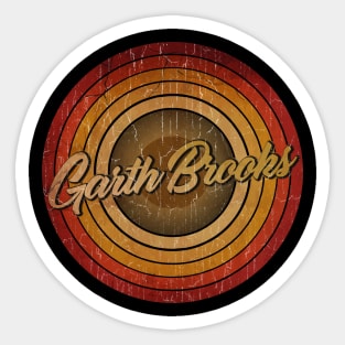 circle vintage retro faded Garth Brooks Sticker